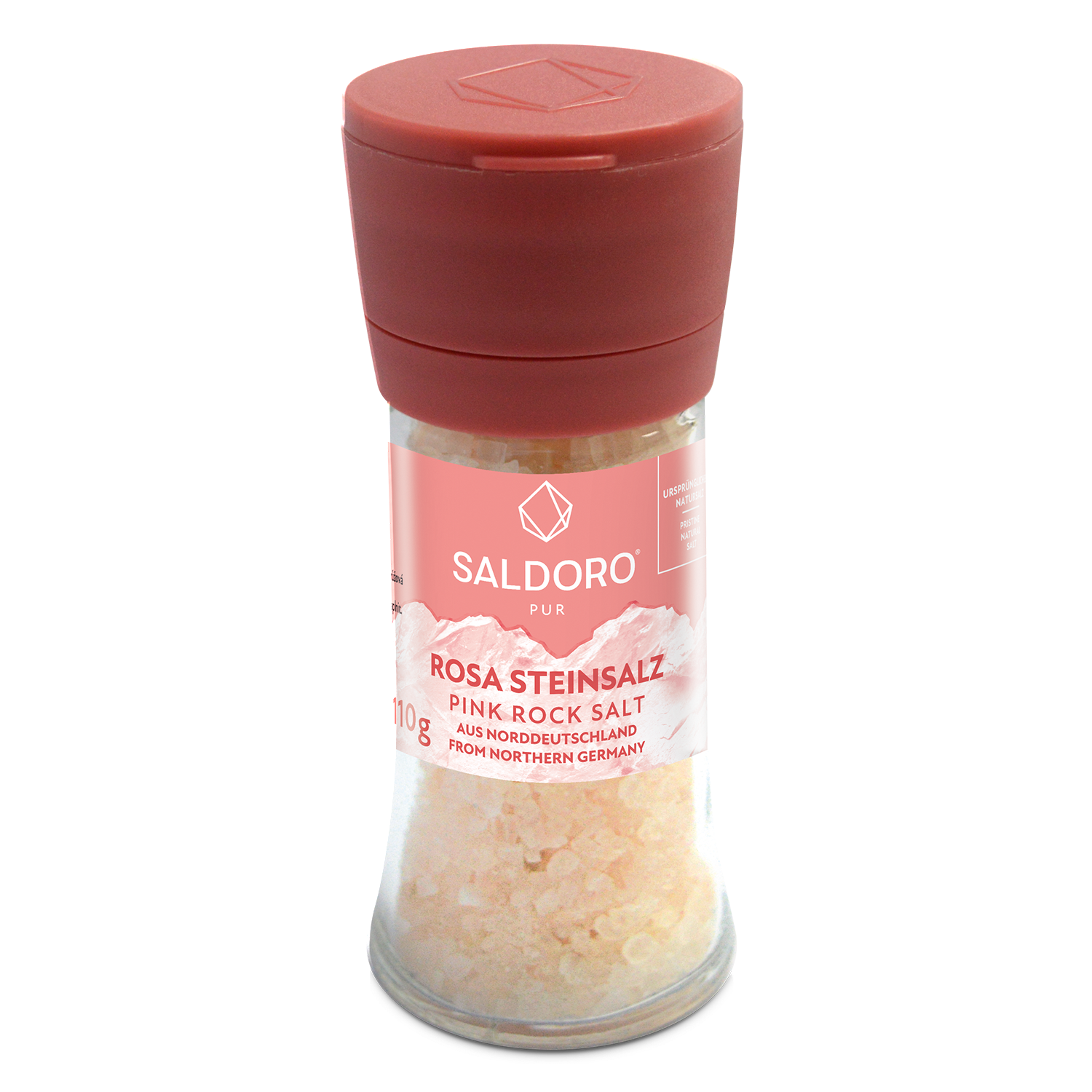Saldoro mill, pink rock salt from the front