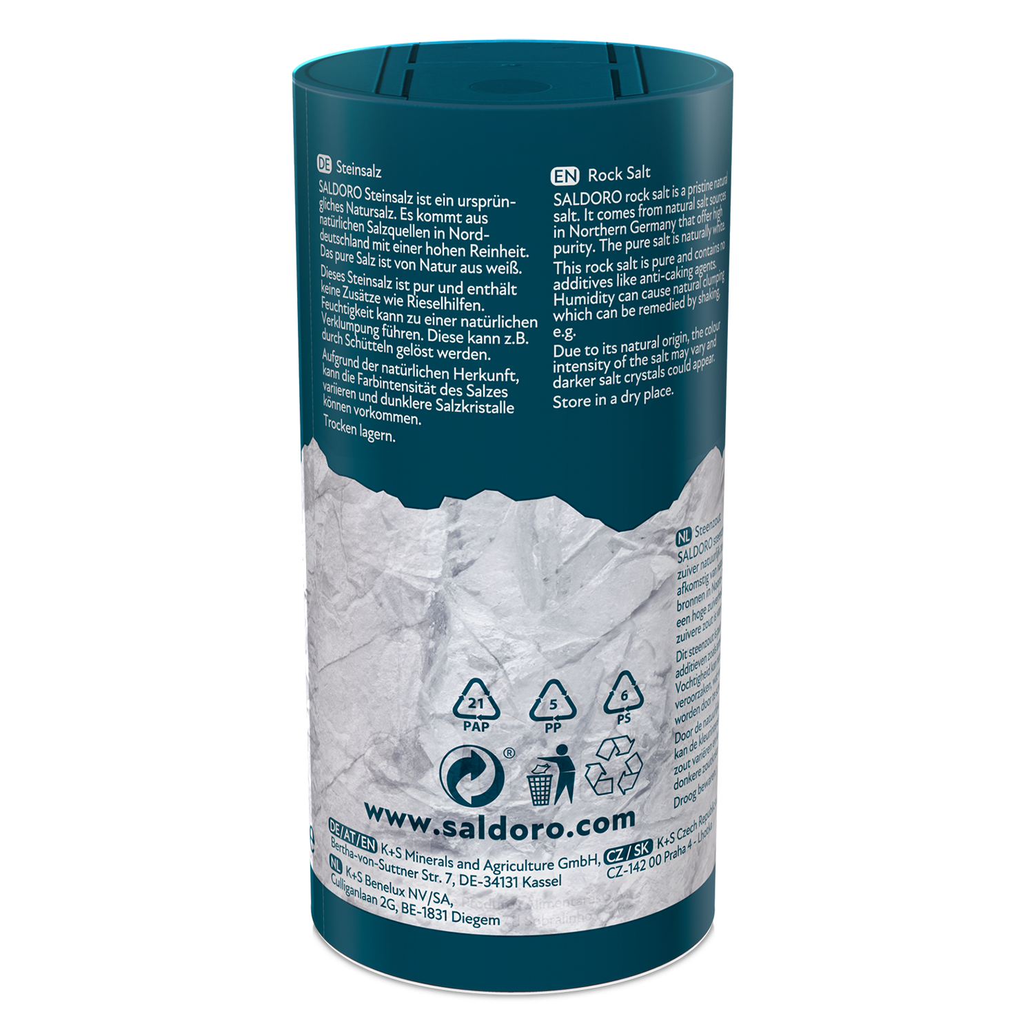 Saldoro Shaker 450g packaging back