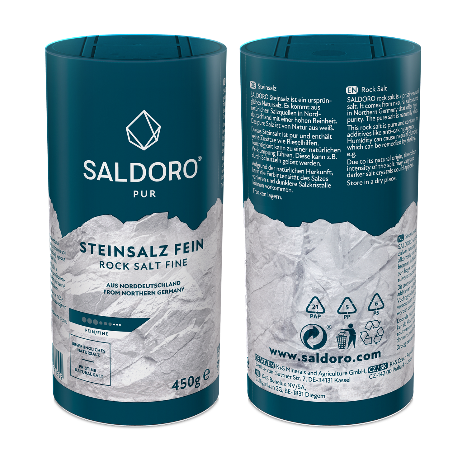 Saldoro Shaker 450g packaging front and back