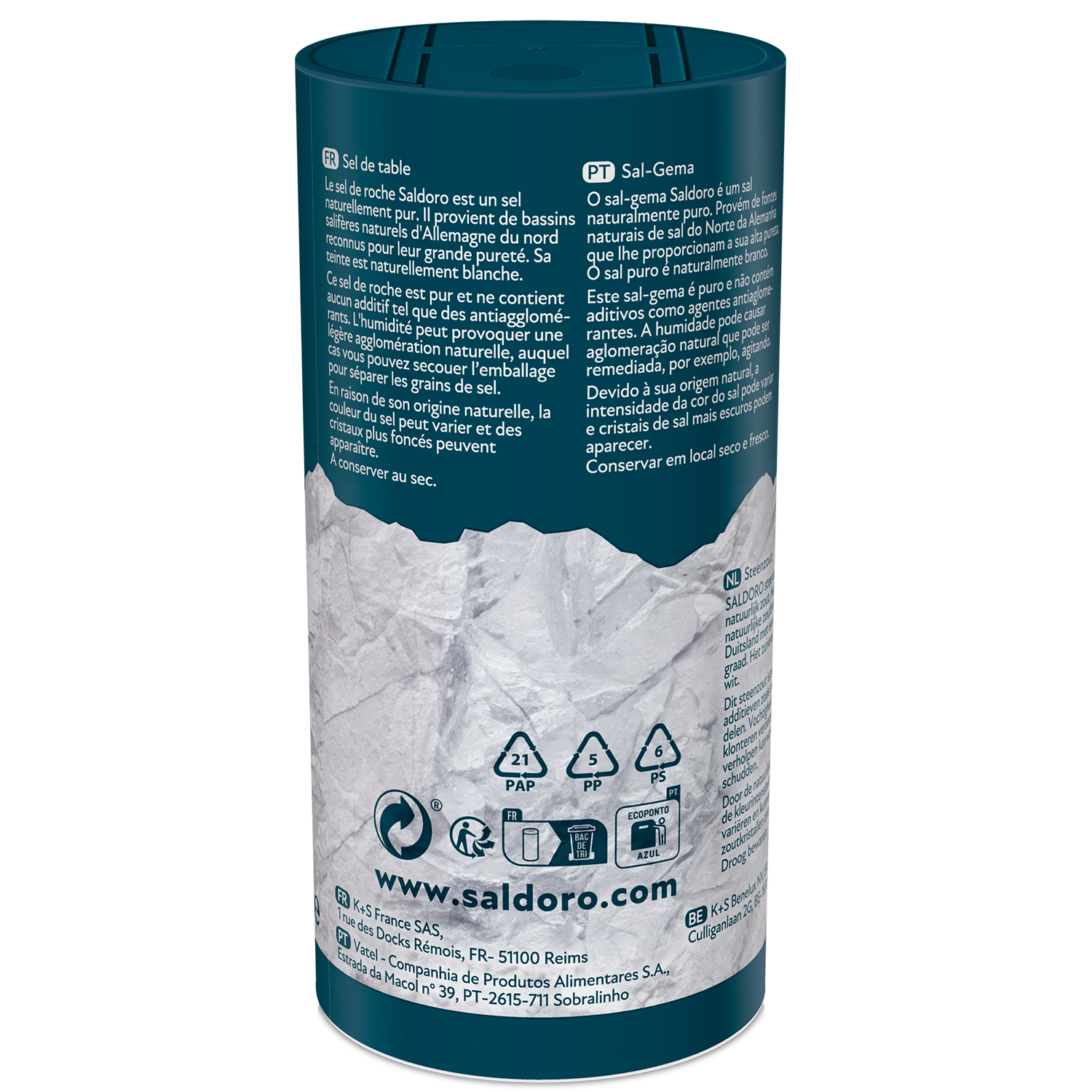 Saldoro Shaker 450g verpakking terug