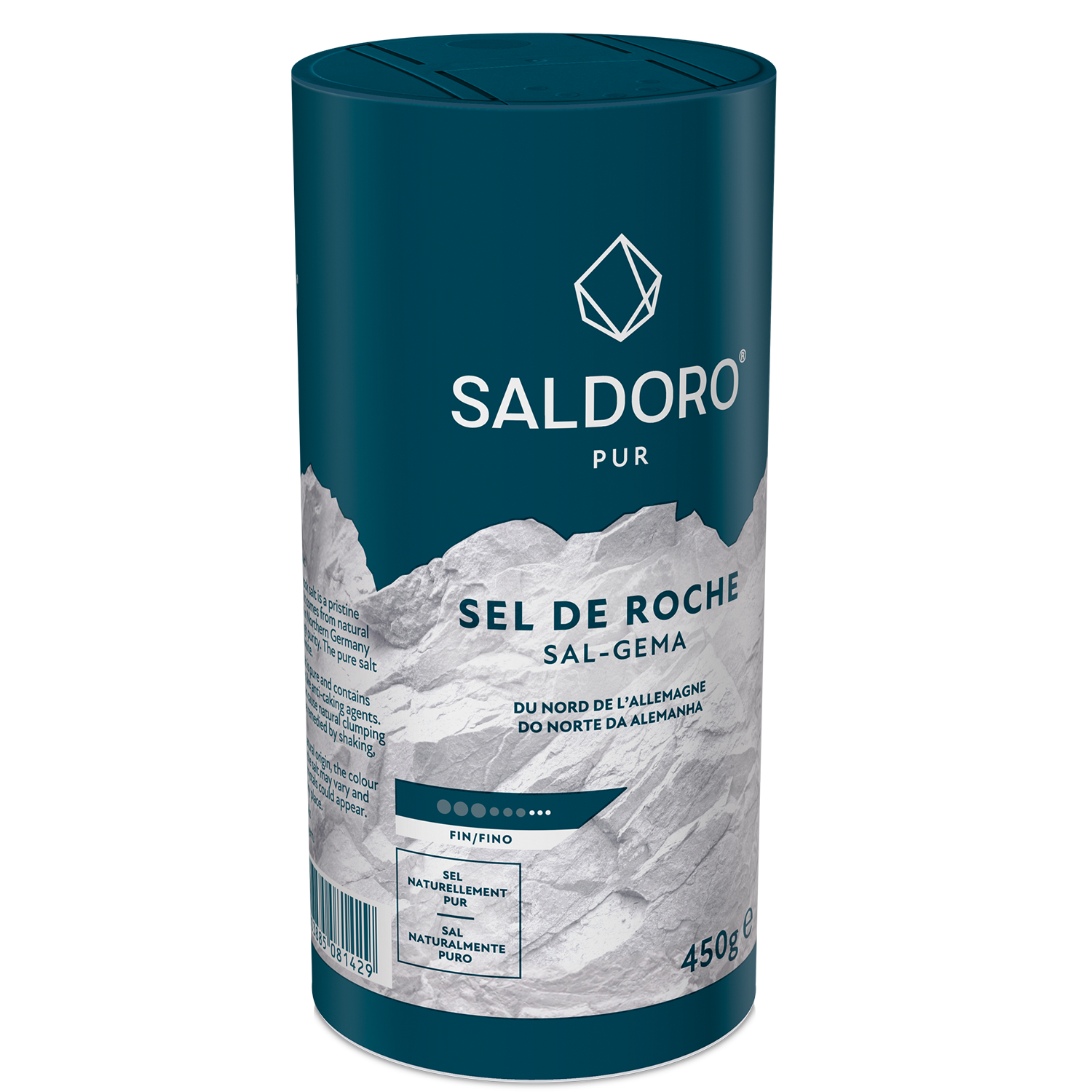 Saldoro Shaker 450g verpakking zijaanzicht