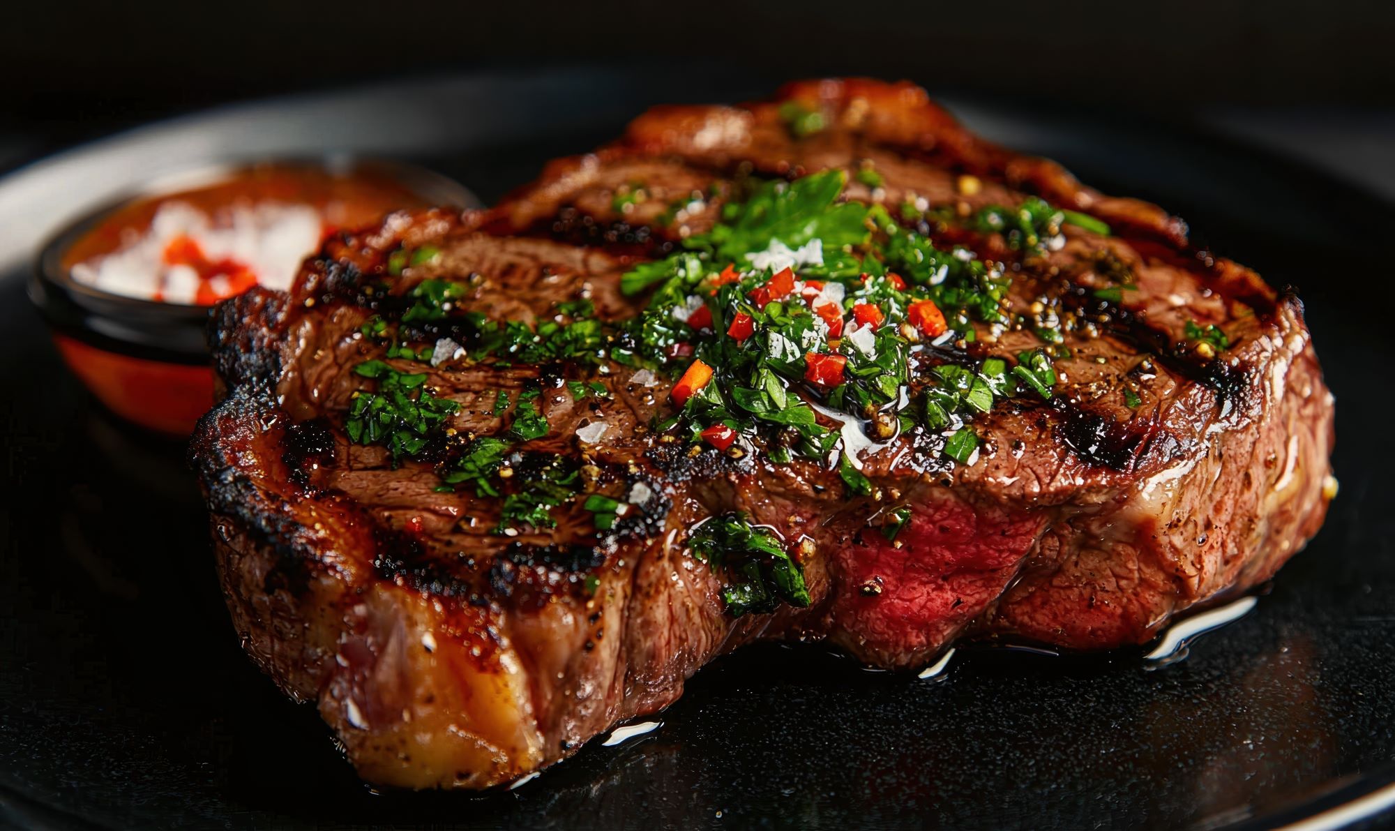 Grilovaný steak s chimichurri 